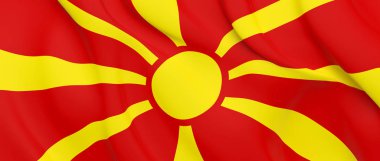 Kuzey Makedonya Ulusal Kumaş Dalgası Kapanış Bayrağı