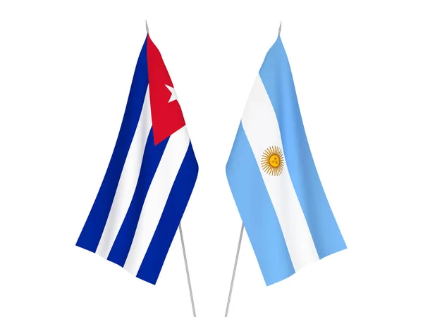 Σημαία Αργεντινής και Κούβας — Φωτογραφία Αρχείου