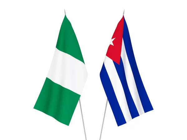 Nigeria and Cuba flags — 스톡 사진