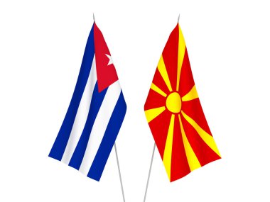 Kuzey Makedonya ve Küba bayrakları