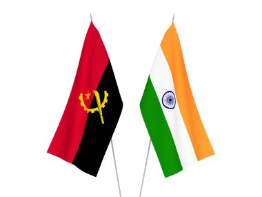 Hindistan ve Angola bayrakları