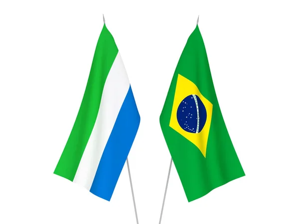 Banderas de Brasil y Sierra Leona —  Fotos de Stock