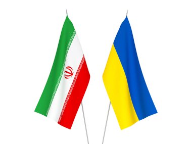Ukrayna ve İran bayrakları