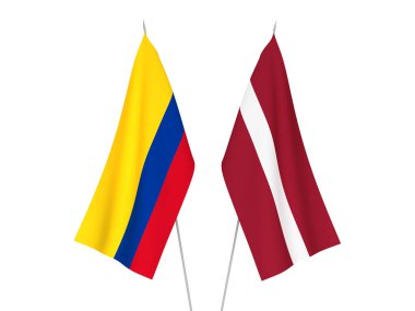 Letonya ve Kolombiya bayrakları