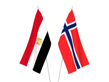 Norveç ve Mısır bayrakları