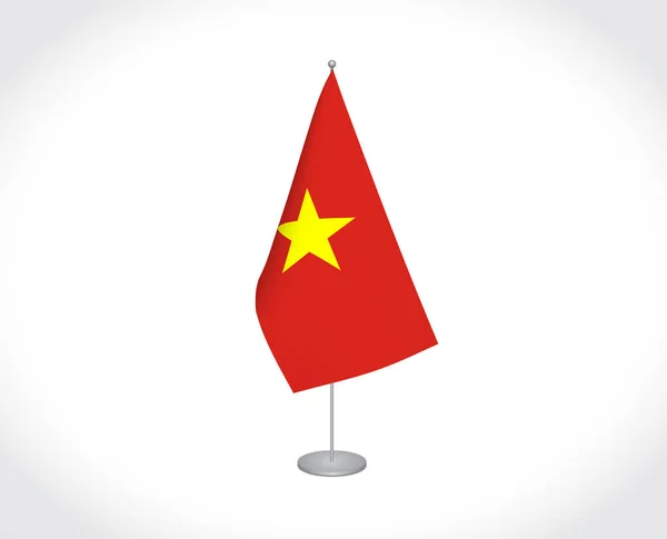 Drapeau du Vietnam sur fond blanc — Image vectorielle