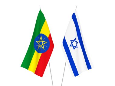 Etiyopya ve İsrail bayrakları