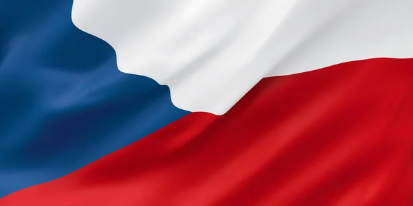 Vlajkový prapor národní tkaniny Česká republika — Stock fotografie