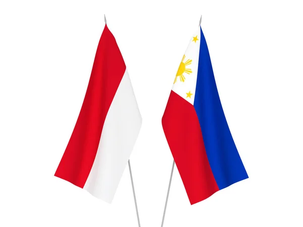 Philippines and Indonesia flags — Stok fotoğraf