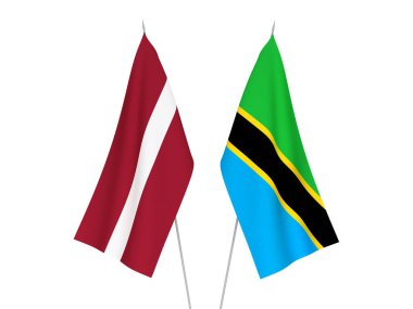 Latvia and Tanzania flags