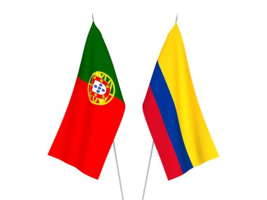 Colombia and Portugal flags