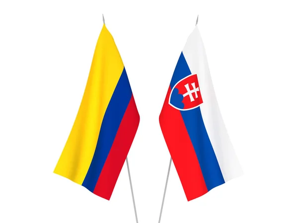 Прапори Колумбії та Словаччини — стокове фото