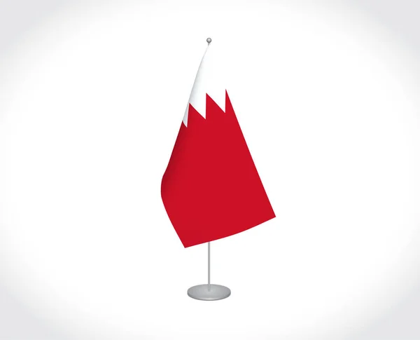 Bandera de Bahréin sobre fondo blanco — Archivo Imágenes Vectoriales