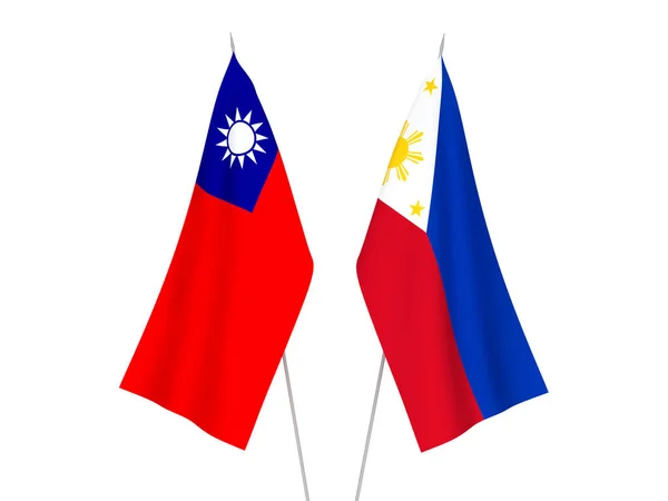 Σημαίες Ταϊβάν και Φιλιππίνων — Φωτογραφία Αρχείου