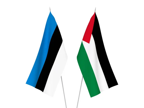 Banderas de Palestina y Estonia —  Fotos de Stock