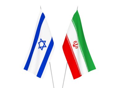 İran ve İsrail bayrakları