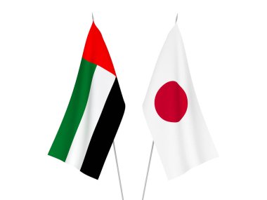 Japonya ve Birleşik Arap Emirlikleri bayrakları