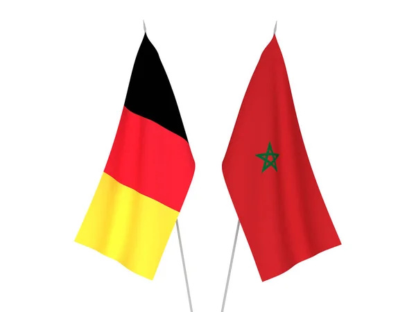 比利时和摩洛哥国旗 — 图库照片