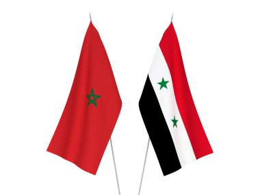 Fas ve Suriye bayrakları