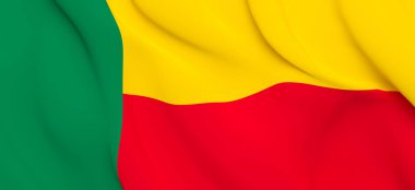 Ulusal Kumaş Dalgası Benin Bayrağı