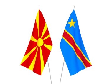 Kuzey Makedonya ve Demokratik Kongo Cumhuriyeti bayrakları