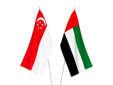 Birleşik Arap Emirlikleri ve Singapur bayrakları
