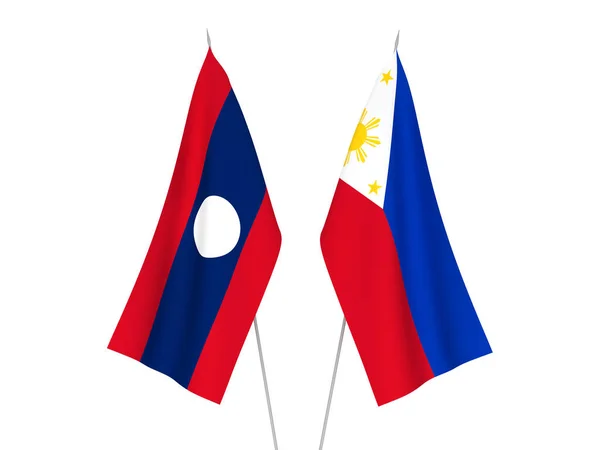 Banderas de Laos y Filipinas — Foto de Stock