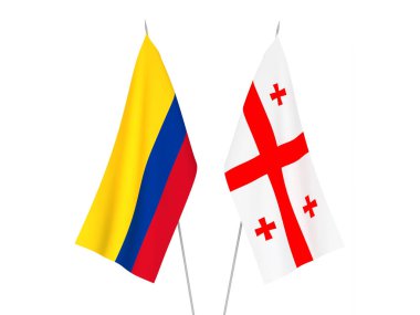 Georgia ve Kolombiya bayrakları