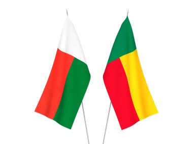Benin ve Madagaskar bayrakları