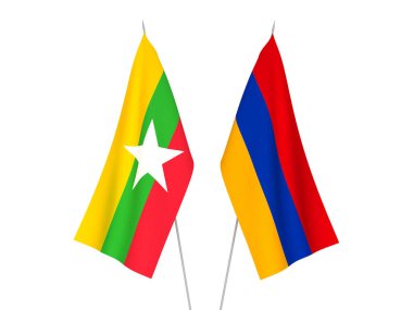 Myanmar ve Ermenistan bayrakları
