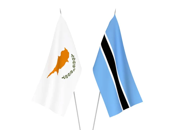 Bandeiras do Botsuana e de Chipre — Fotografia de Stock