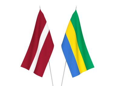 Letonya ve Gabon bayrakları
