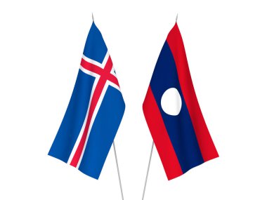 Laos ve İzlanda bayrakları
