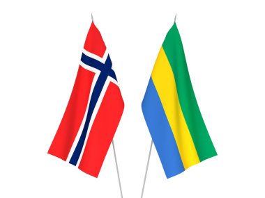 Norveç ve Gabon bayrakları