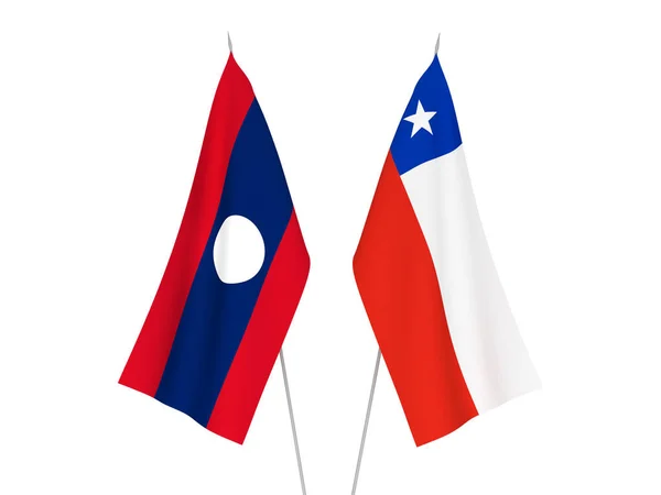 Banderas de Laos y Chile —  Fotos de Stock