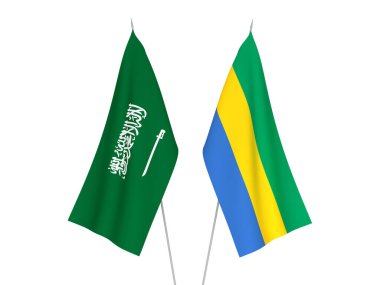 Suudi Arabistan ve Gabon bayrakları