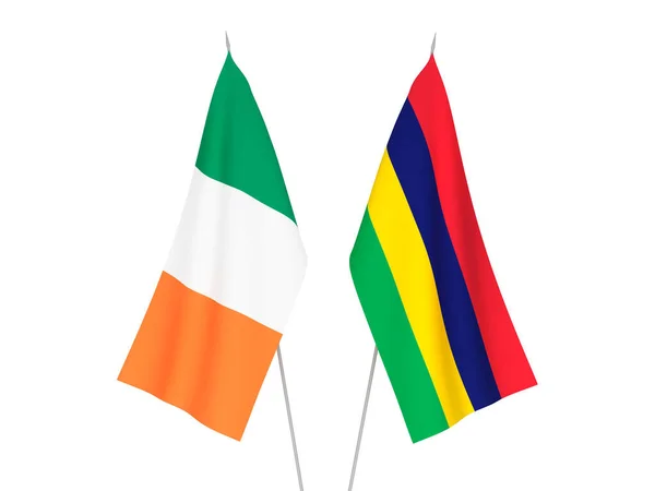 Bandiere dell'Irlanda e della Repubblica di Maurizio — Foto Stock