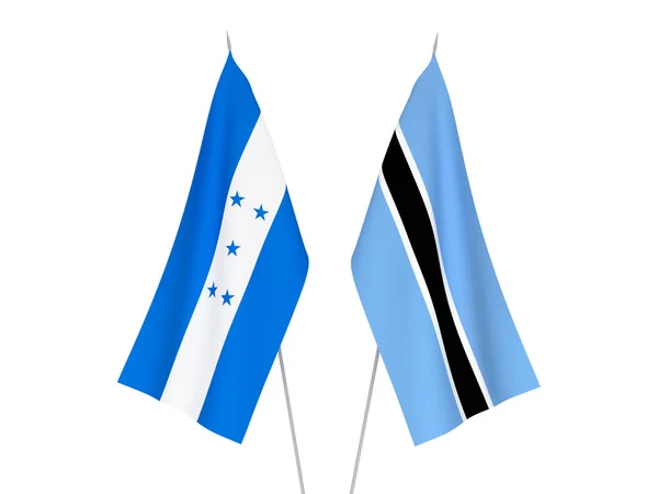 Bandeiras de Honduras e Botsuana — Fotografia de Stock