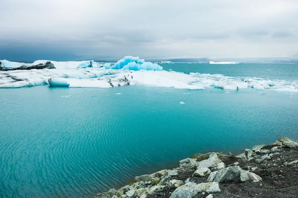 手配氷河湖、南アイスランド — ストック写真