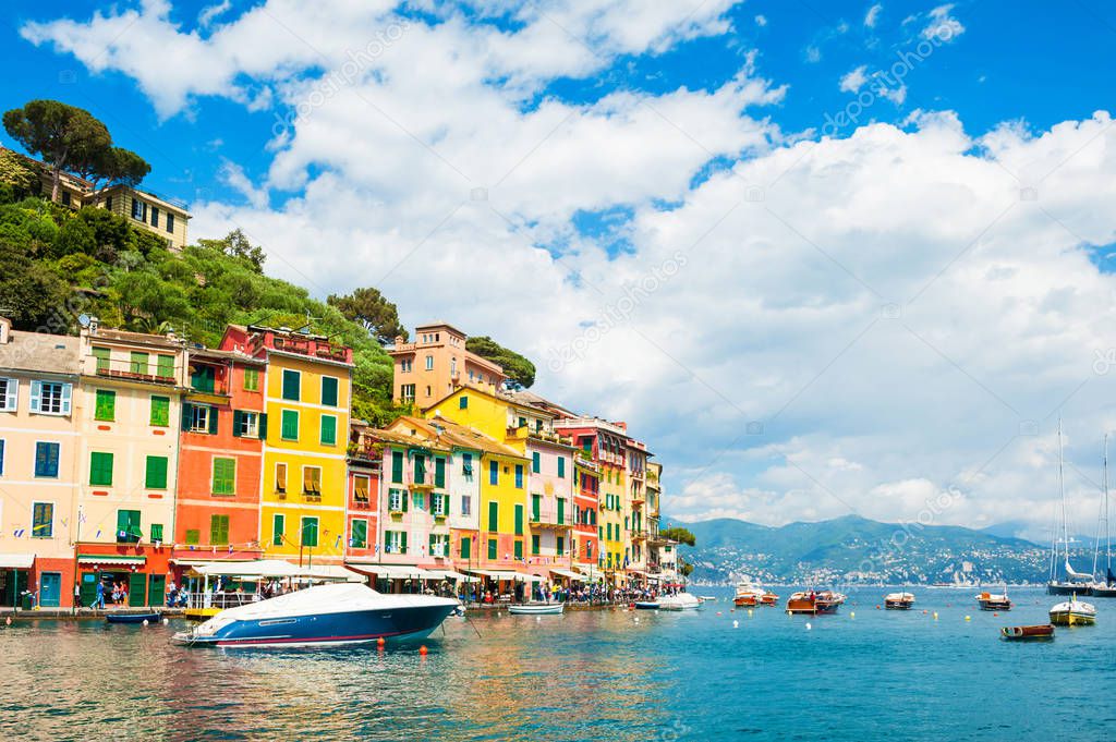 Beautiful sea coast in Portofino, Italy