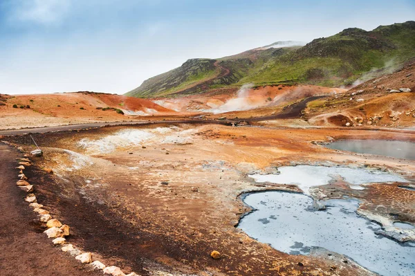 Seltun geothermisch gebied in IJsland — Stockfoto