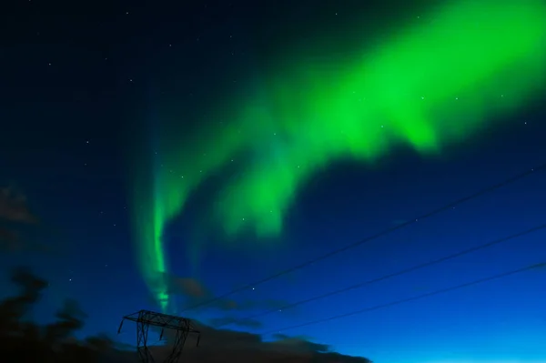 Zorza polarna w Islandia — Zdjęcie stockowe