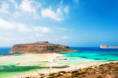 Panoramik Balos Lagoon Crete Island, Yunanistan