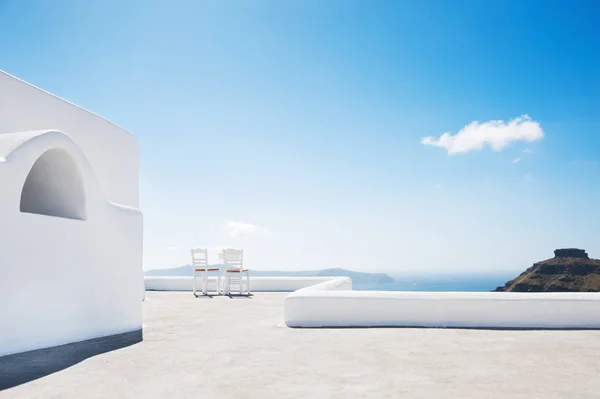 Witte architectuur op Santorini eiland, Griekenland — Stockfoto