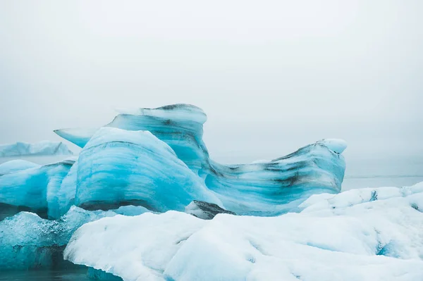 Κρυσταλλικό Λιμνοθάλασσα Γιόκουλσάρλον, Νότια Ισλανδία — Φωτογραφία Αρχείου