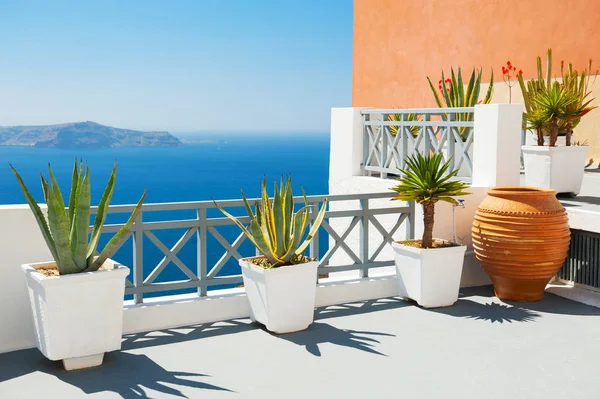 Beautiful terrace with sea view. — Stock Photo, Image