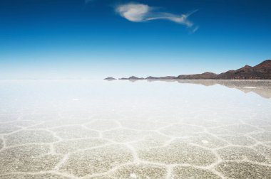 Tuz düz Salar de Uyuni, Altiplano, Bolivya