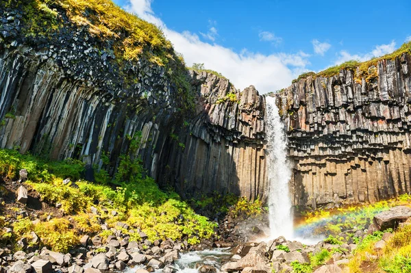 Cachoeira Svartifoss na Islândia — Fotografia de Stock