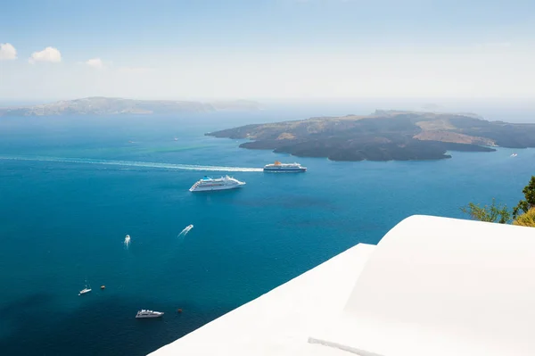 Costa del mare dell'isola di Santorini, Grecia — Foto Stock