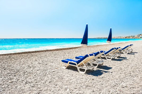 Beautiful beach in Nice, France. — Stock Photo, Image